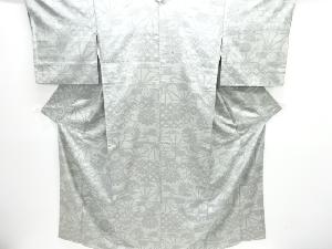 花古典柄織り出し十日町紬着物